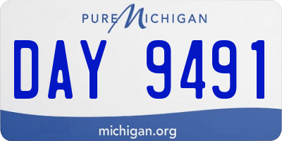 MI license plate DAY9491