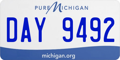 MI license plate DAY9492