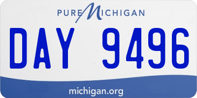 MI license plate DAY9496