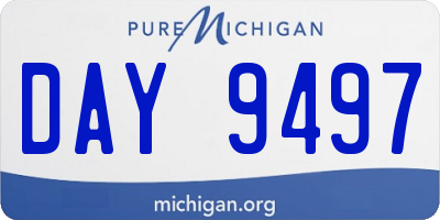 MI license plate DAY9497