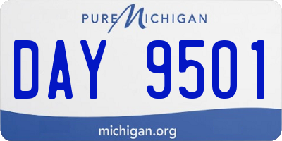 MI license plate DAY9501