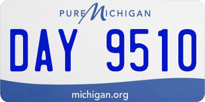 MI license plate DAY9510