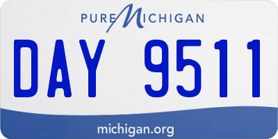 MI license plate DAY9511