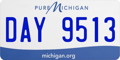 MI license plate DAY9513