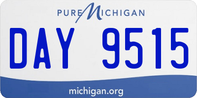 MI license plate DAY9515