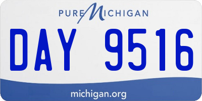 MI license plate DAY9516