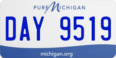 MI license plate DAY9519