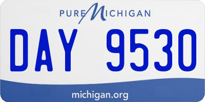 MI license plate DAY9530