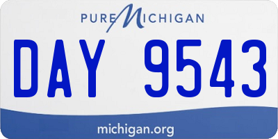 MI license plate DAY9543