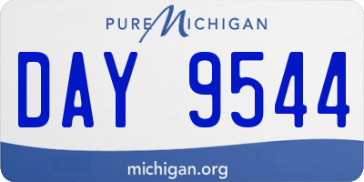 MI license plate DAY9544