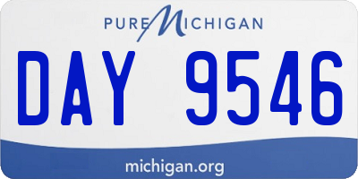 MI license plate DAY9546