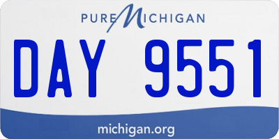MI license plate DAY9551