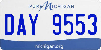 MI license plate DAY9553
