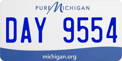 MI license plate DAY9554