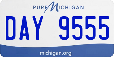 MI license plate DAY9555