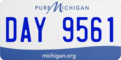 MI license plate DAY9561