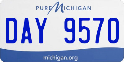 MI license plate DAY9570
