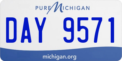 MI license plate DAY9571