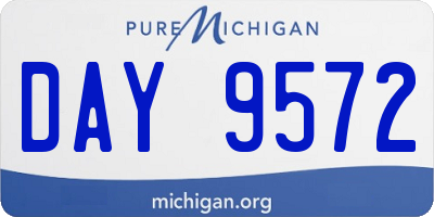 MI license plate DAY9572