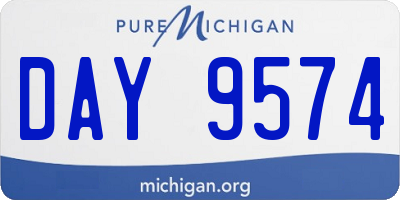 MI license plate DAY9574
