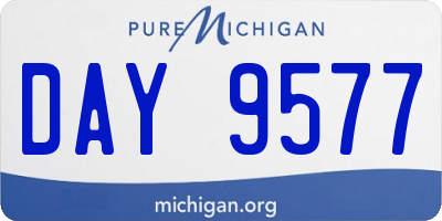 MI license plate DAY9577