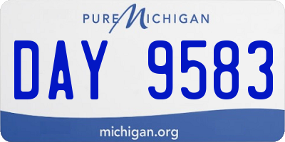 MI license plate DAY9583