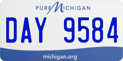 MI license plate DAY9584