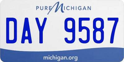 MI license plate DAY9587