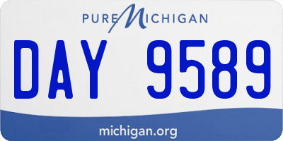 MI license plate DAY9589