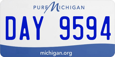 MI license plate DAY9594