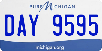 MI license plate DAY9595