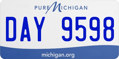 MI license plate DAY9598