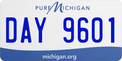 MI license plate DAY9601
