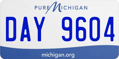 MI license plate DAY9604