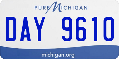 MI license plate DAY9610