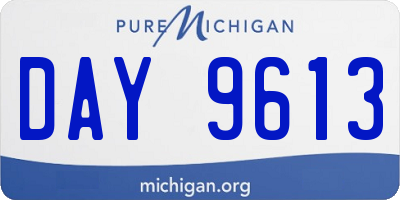 MI license plate DAY9613