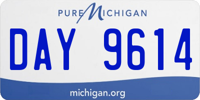 MI license plate DAY9614