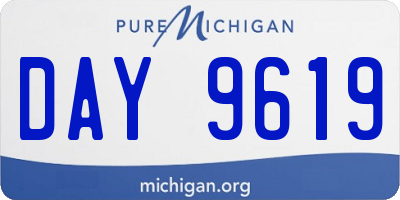 MI license plate DAY9619