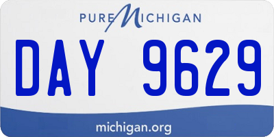 MI license plate DAY9629
