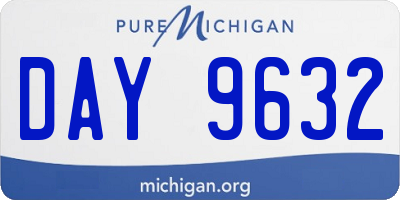MI license plate DAY9632