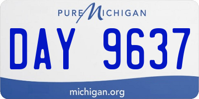 MI license plate DAY9637