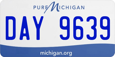 MI license plate DAY9639