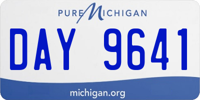 MI license plate DAY9641