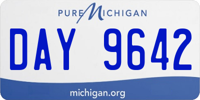MI license plate DAY9642