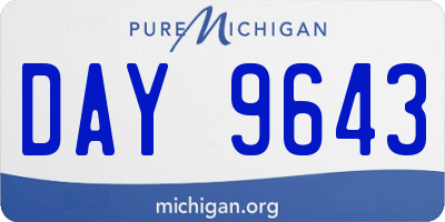 MI license plate DAY9643