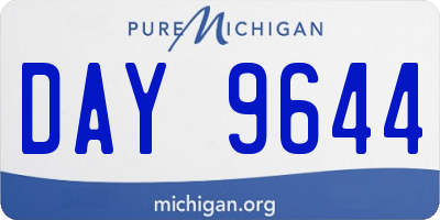 MI license plate DAY9644
