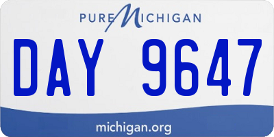 MI license plate DAY9647