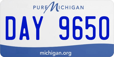 MI license plate DAY9650