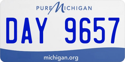 MI license plate DAY9657