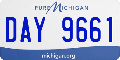 MI license plate DAY9661
